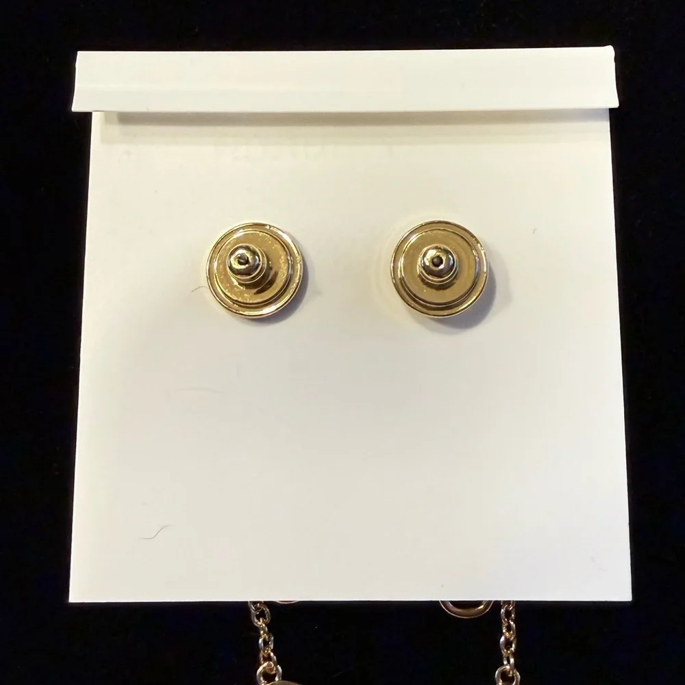 Tory Burch Gold-Tone Drop Earrings with Pearl Detail - NWT